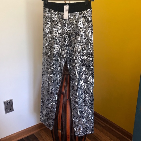 NWT Anthropologie Pascaline Sequined Trousers S - Picture 8 of 12